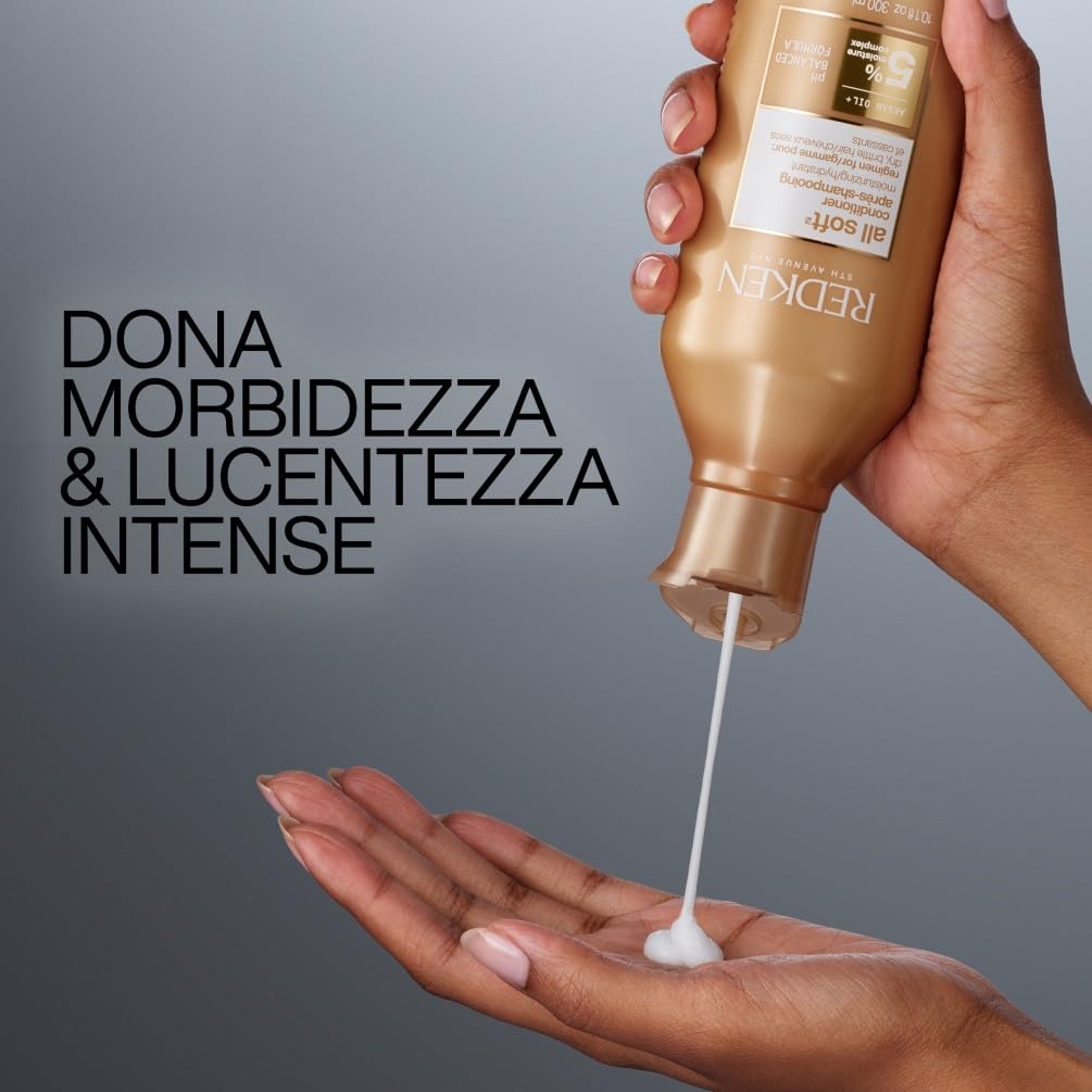 Redken | Balsamo professionale All Soft, Idratante per capelli secchi e fragili, 300 ml