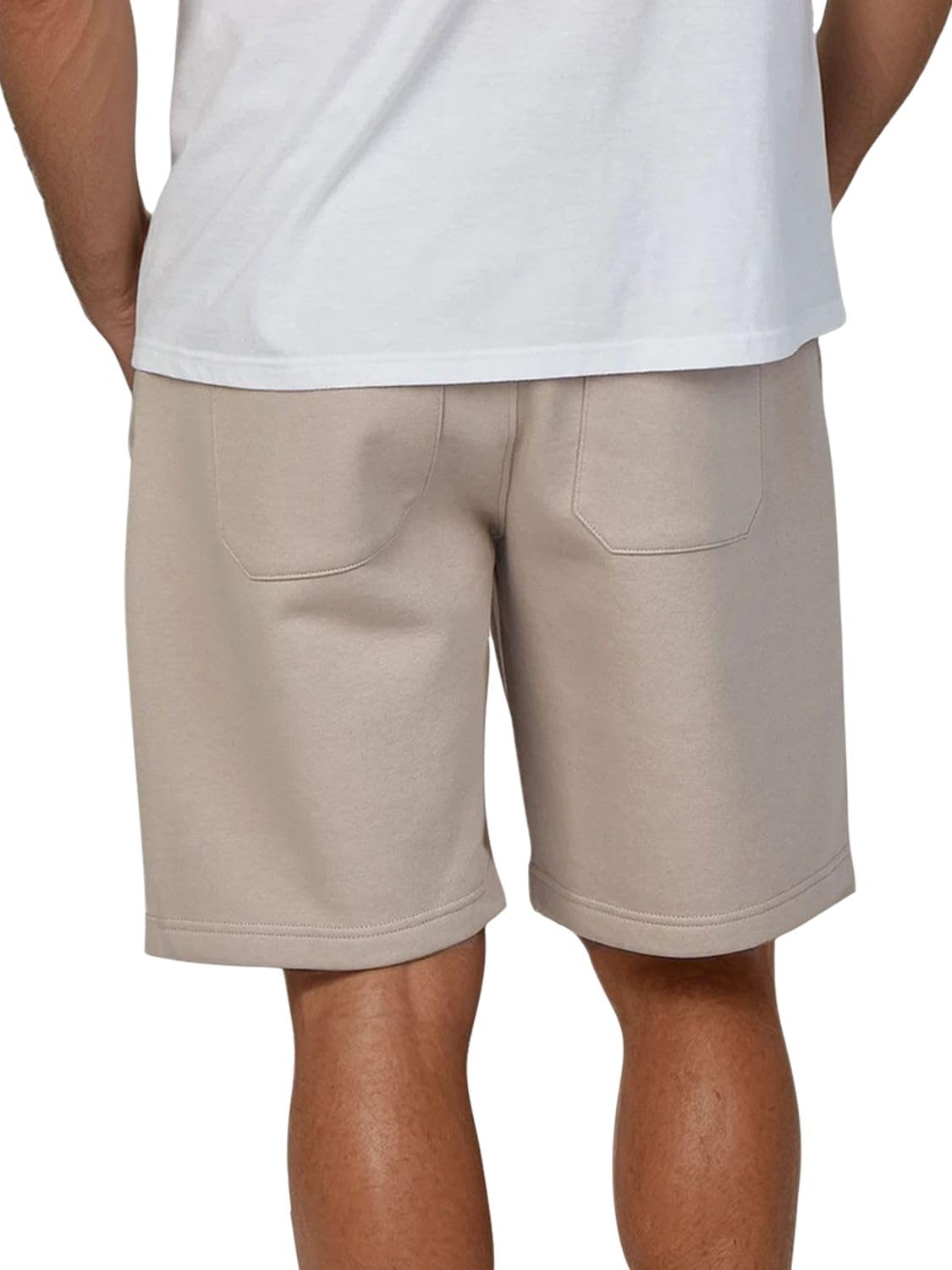 DENIMFY Kurze Hosen Herren DFPablo 2er Pack Regular Fit Sweat Shorts | Bermuda Sportshorts Sommer Beige Schwarz Grau S M L XL XXL 3XL 4XL 5XL