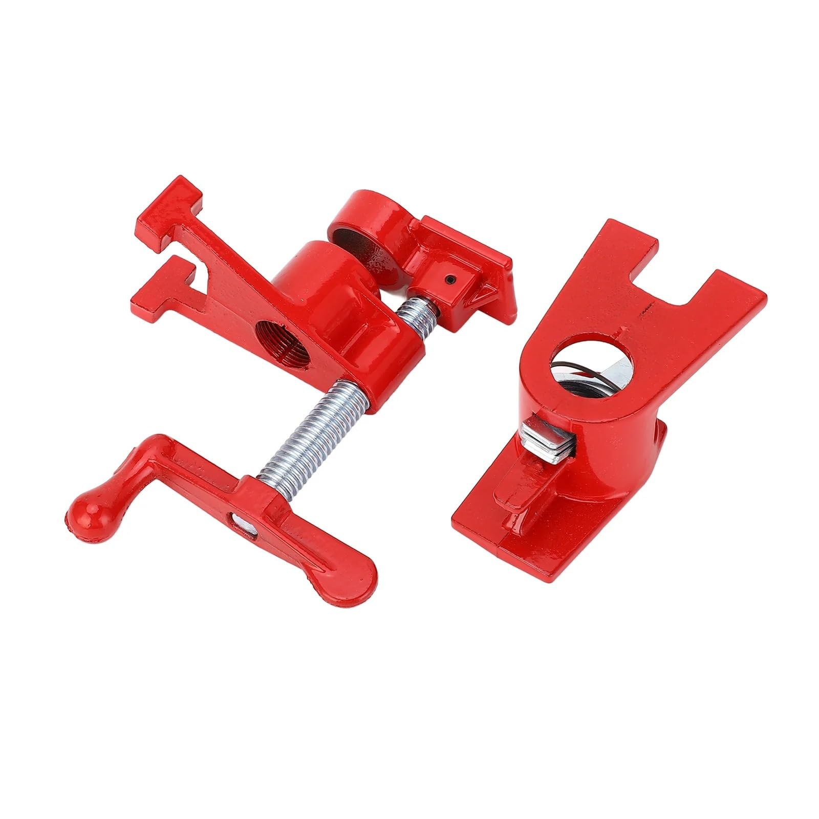 Juego de 4 abrazaderas for tubos madera, hierro maleable, 3/4 pulgada, resistentes, estilo H, for carpintería y mejoras del hogar,Serie Industrial