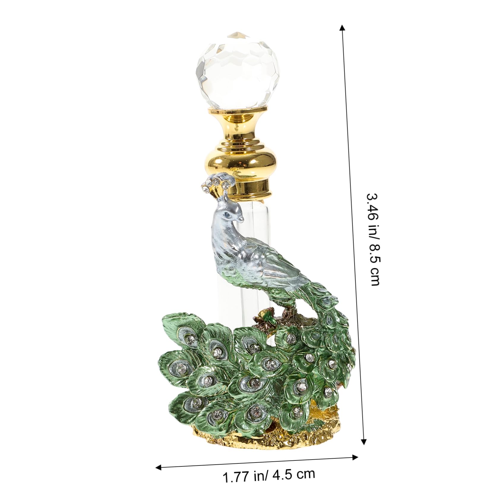 PRETYZOOM 3 Pz Bottiglia Di Profumo Di Pavone Bottiglia Di Profumo D'epoca Coperchi in Per Bevande Contenitori Per Spezie Bottiglie D'epoca Di Fiori Bicchiere Metallo Dubai