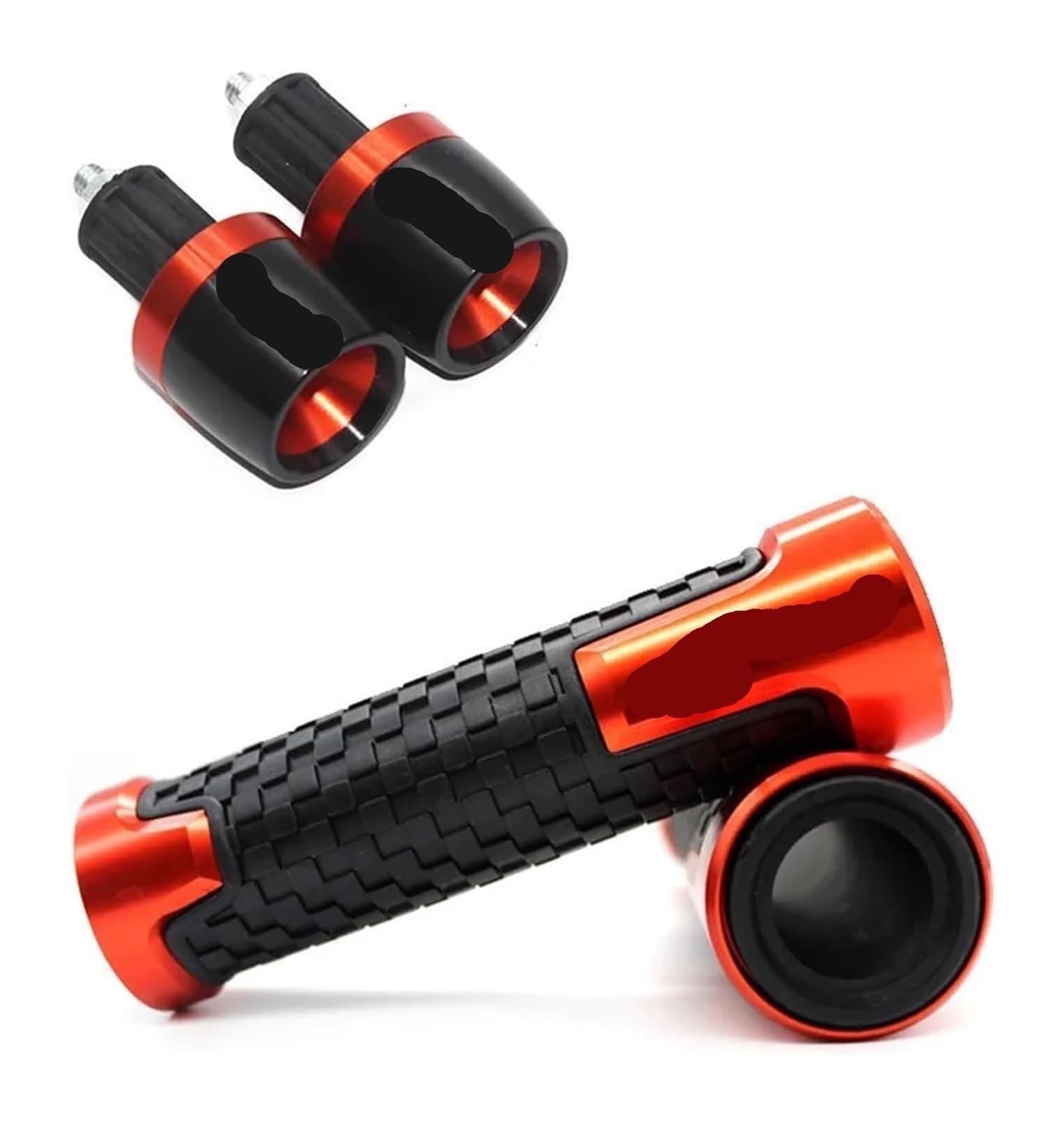 Contrappesi Manubrio Bilancieri Moto Per Y&amaha TDM850 TDM900 TDM 850 900 Manubrio Per Motocicletta Peso Manubrio Estremità Tappo Anti-Vibrazione Tappo Manopole Copertura(Orange-a)