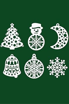 HELLOVE Beyaz Renk Y lba  A ac  S s  6 l  Noel S s  Christmas Ornament