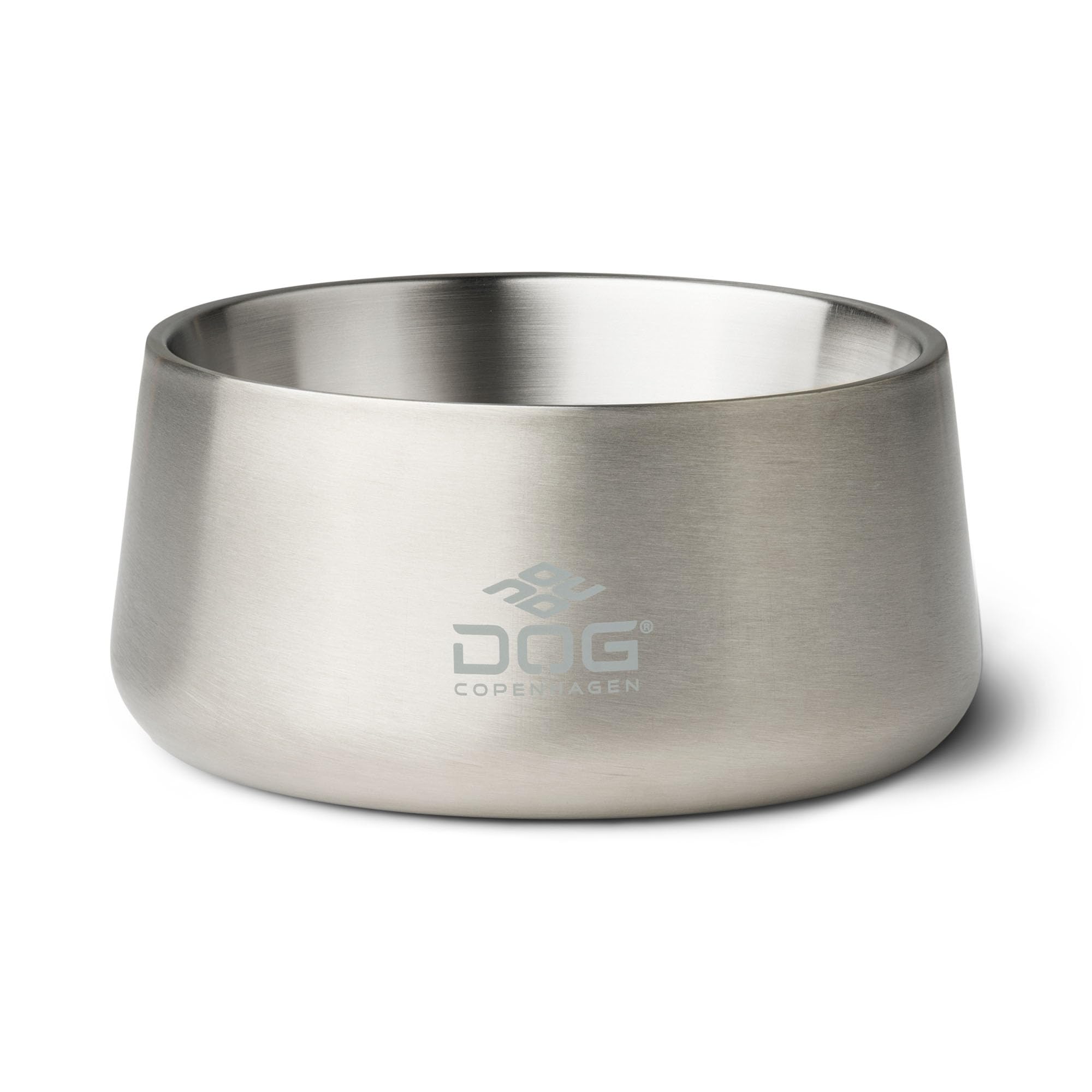 DOG Copenhagen Vega Bowl - Dog Food and Water Bowl - Stainless Steel, Dishwasher Safe, Non-Slip - Danish Design, M/L, Steel