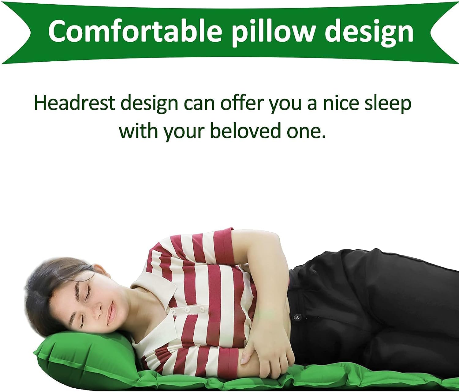 Double Sleeping Pad Camping Sleeping Pad for 2 Person Self-Inflating Sleeping Pad for Two Person Lightweight Mattress with Pillows Camping Mat : Sports & Outdoors