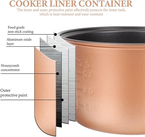 Miniatura 4 de HEMOTON Olla interior para olla instantánea de 3 cuartos de galón, superficie pulida, olla arrocera, olla antiadherente, olla interior de repuesto,