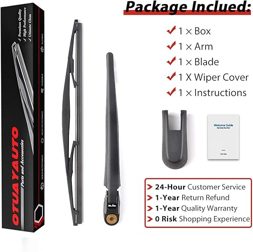 Vista 96 de Repuesto para Honda Odyssey 2005-2010, juego de limpiaparabrisas trasero - OTUAYAUTO Factory OEM Replacement 76720SHJA01 Brazo y cuchilla