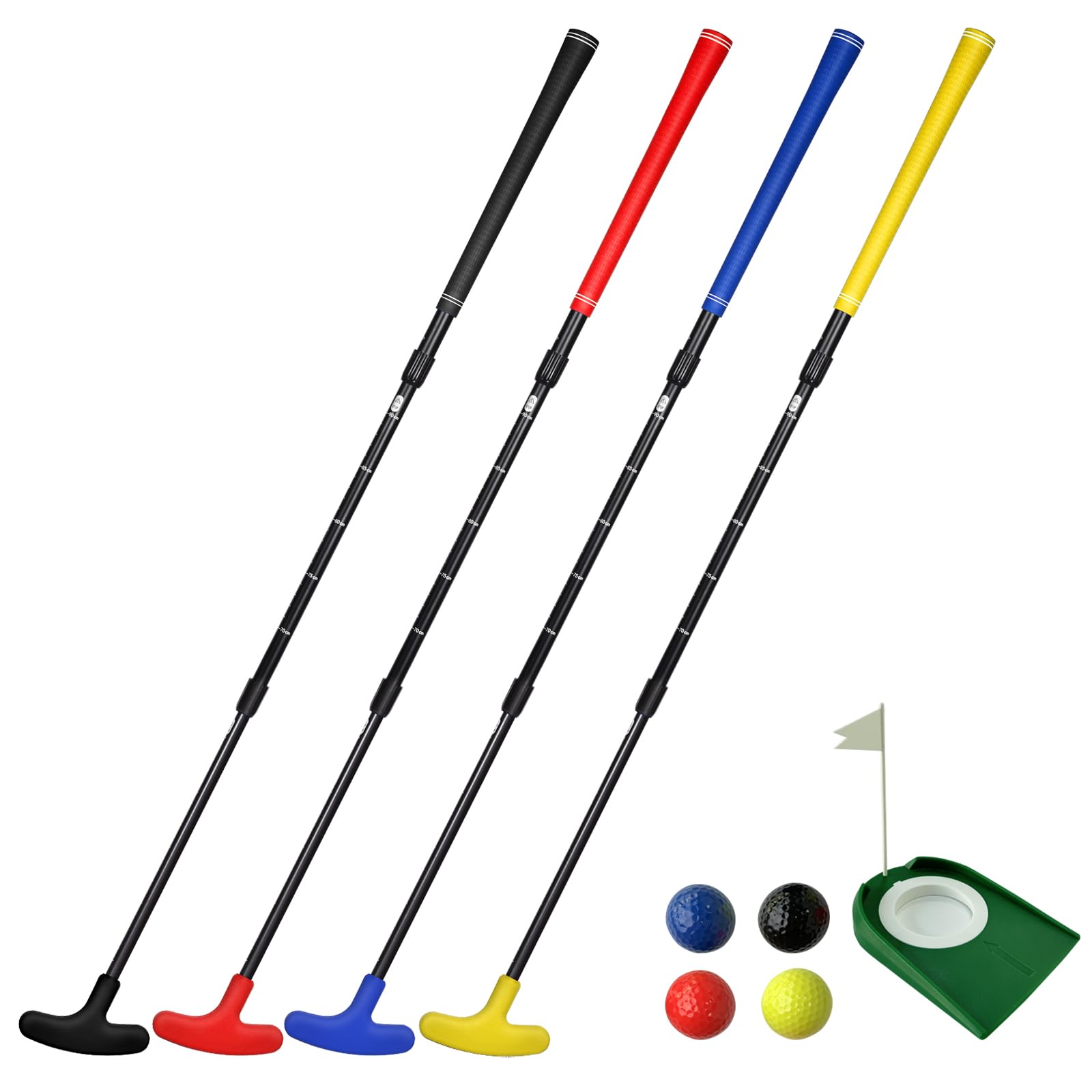 Ausluofell Golf Putter with 2 Balls,Aluminium alloy golf putter Right/Left Handed Adjustable shaft for Kids & Adults