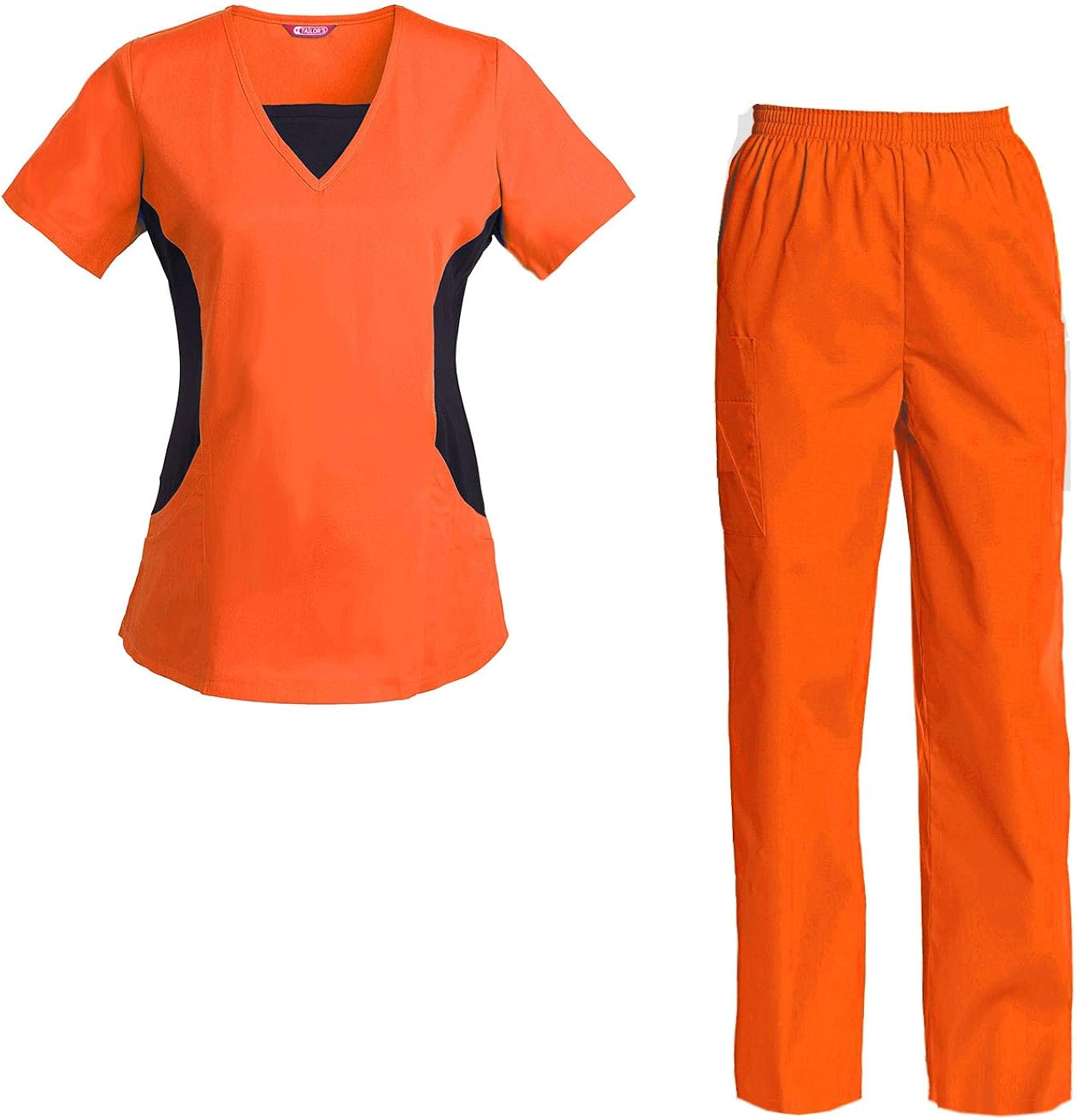 Women's Scrubs Set Scrub Top and Pants Scrubs Set: Clothing, Shoes & Jewelry