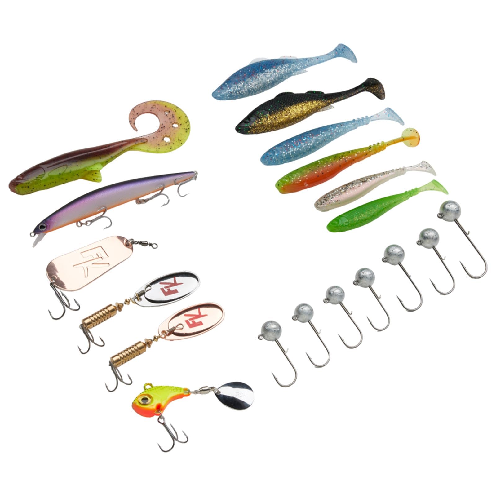 Fishing-King Tackle Box Zander/Hecht | Perfekte Auswahl zum Zander- und Hechtangeln | Spinner, Blinker, Wobbler, Gummifische, Wirbel & Co.