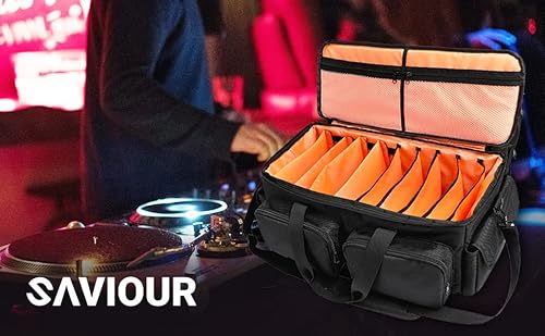 Saviour Dj Cable File Bag, Detachable Padded Bottom And Adjustable Dividers, Stores Music, Audio, And Visual Cabling, Portable Travel Storage And Studio Organization (Orange) #TOP6