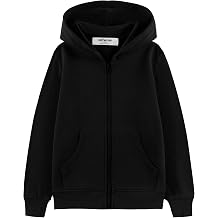 Kid Nation Kids Soft Brushed Fleece Zip-Up Hooded Sweatshirt Hoodie for Boys or Girls 4-12 Years