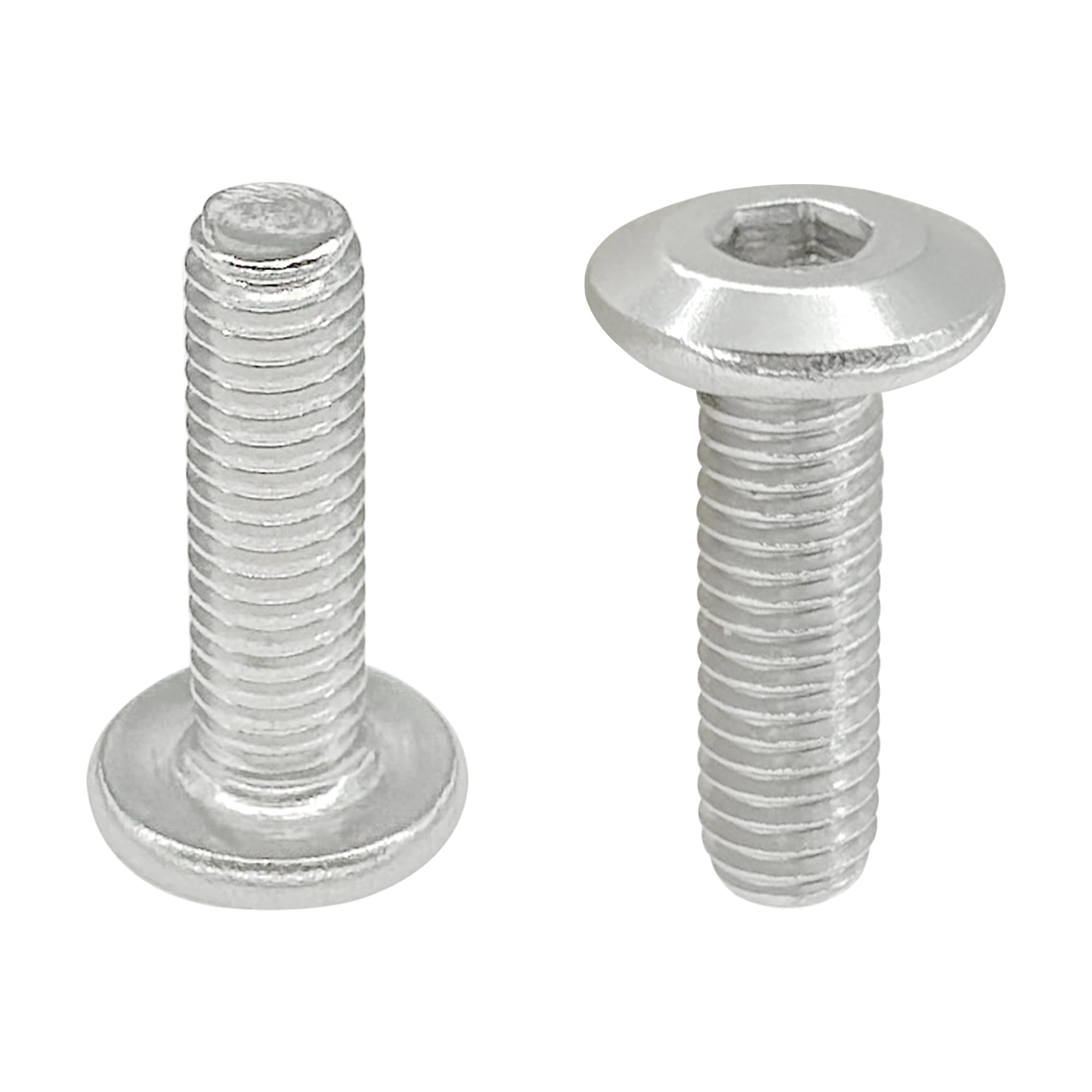 30 PCS Flat Head Hex Socket Bolts - 304 Stainless Steel Furniture Connector Screws (M6 × 20mm)
