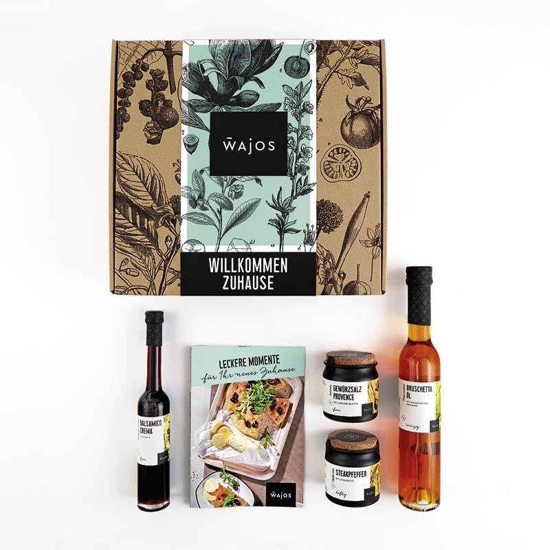 Wajos Geschenkset „Willkommen zu Hause“: Geschenk zum Einzug & Richtfest, Salz Pfeffer Set mit...