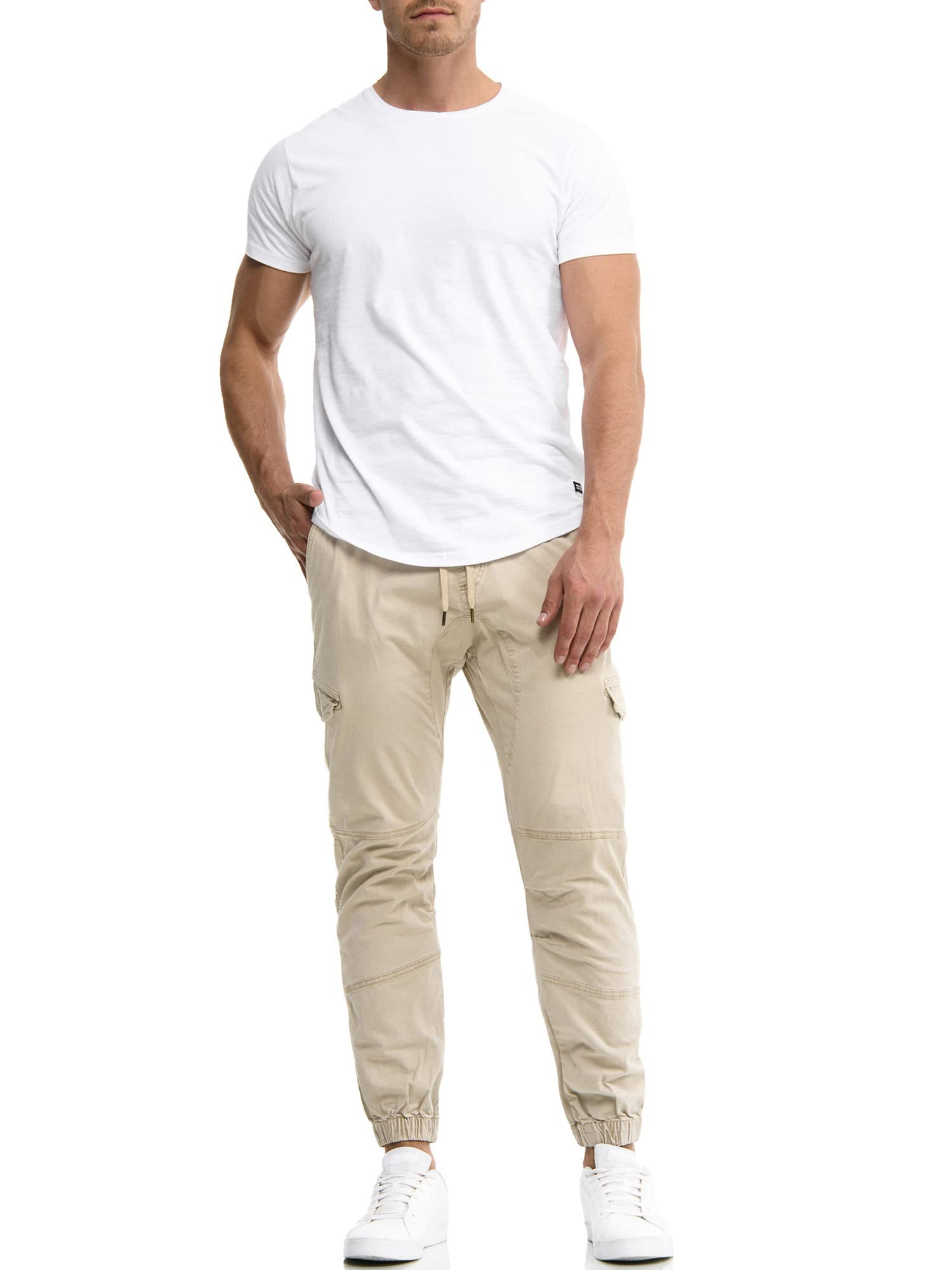 Indicode Hombres Levy Pantalón Cargo de algodón con 6 Bolsillos