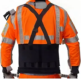 Cinta Ergonômica Lombar EPI Profissional Com Hastes Flexiveis Pesos Cargas - Segurança do Trabalho (P)