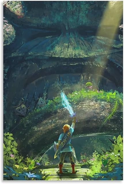 KINGSEM Legend of Zelda Breath of The WIld Poster Decorative Painting Canvas Wall Posters And Art Picture Print Modern Family Bedroom Decor Posters 12x18inch(30x45cm)