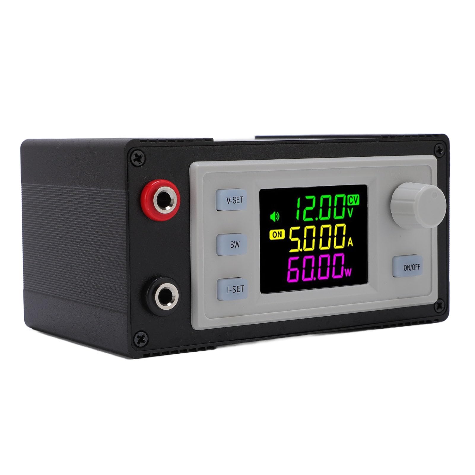 Srliya Regolatore di Tensione Regolabile Potente Display Digitale Alimentatore CC per Vari Dispositivi Ed Esperimenti di Laboratorio Materiale ABS Leggero