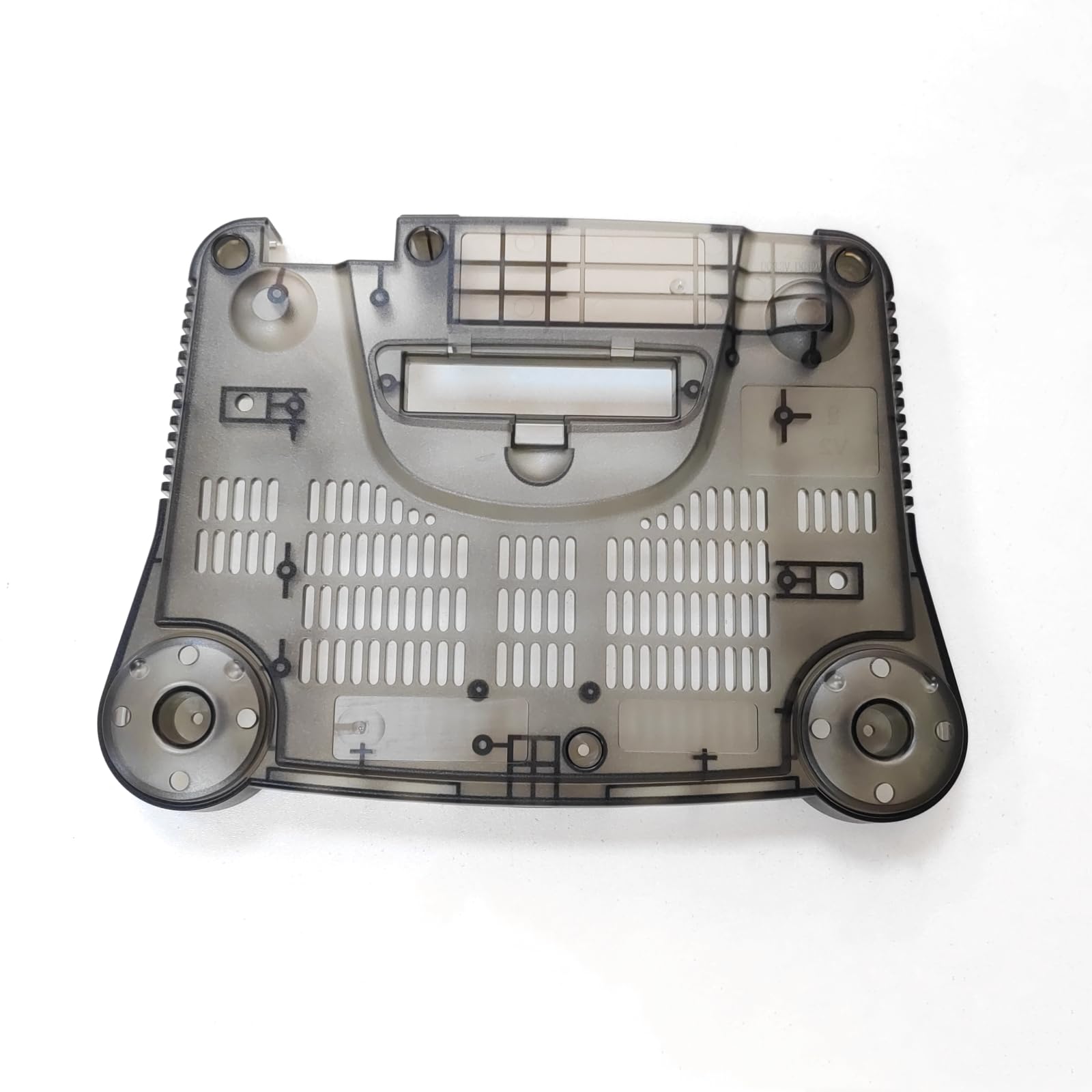 Hzxkqmil Guscio di ricambio completo per console videogiochi retrò N64 | Custodia trasparente per console di gioco N64, accessori di riparazione con cacciaviti, colore: nero trasparente