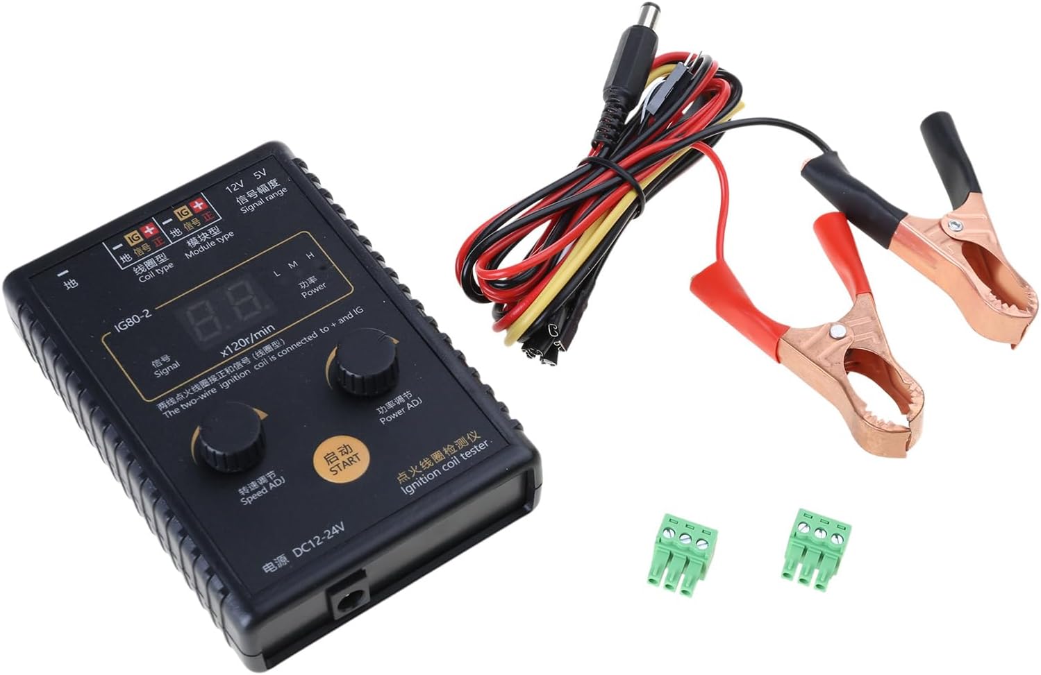 Car Automobile Ignition Coil TesterGas Oil Petrols Vehicle Natural GasGasoline 12V~24V Coil Ignition Testing Tool IG80 Automobile Fault Diagnostic Tool Tester Portable Detector Tester Car