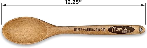 Miniatura 3 de Cuchara de madera grabada personalizada - Nombre personalizado y escritura de cocina | Regalo de madera de haya maciza para cocinar y hornear