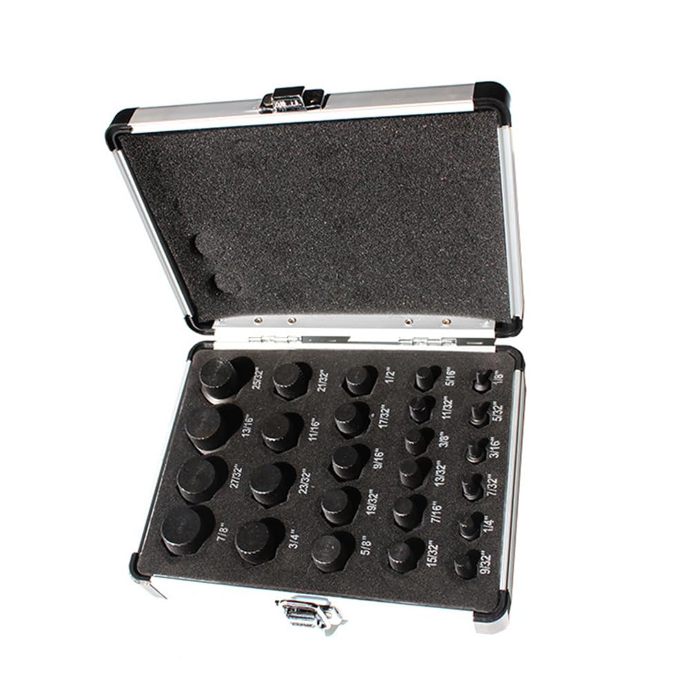 Juego de Extractores de Tornillos de 25 Piezas Juego de Extractores de Pernos de Múltiples Estrías para Quitar Tornillos y Pernos Dañados, Rotos, Redondeados y Pelados