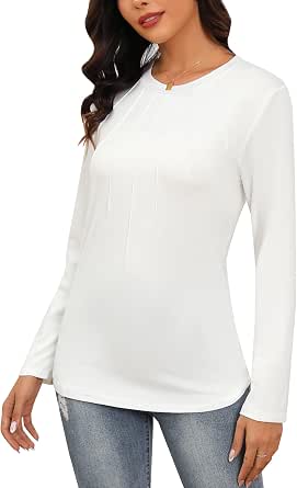 DEARCASE Women's Long Sleeve Casual T-Shirt Dress - Loose Fit, Asymmetrical Hem, Rayon Spandex (Grey, XXL)
