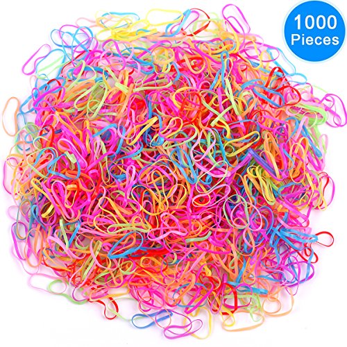 Hotroyal Multi Candy Color Baby Girl's Kids Hair Holder Hair Tie Elastic Rubber Bands 1000pcs