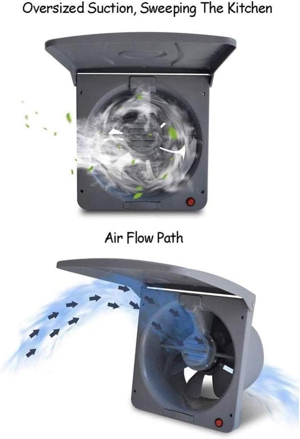 Bathroom Exhaust Fan, Ventilation Fan, Clamshell 10 Inch Exhaust Fan Ventilator Kitchen Powerful Exhaust Fan Quiet