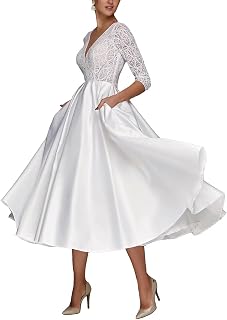 Women's Short Lace Wedding Dresses for Wedding Mini Beach Bridal Wedding Gowns
