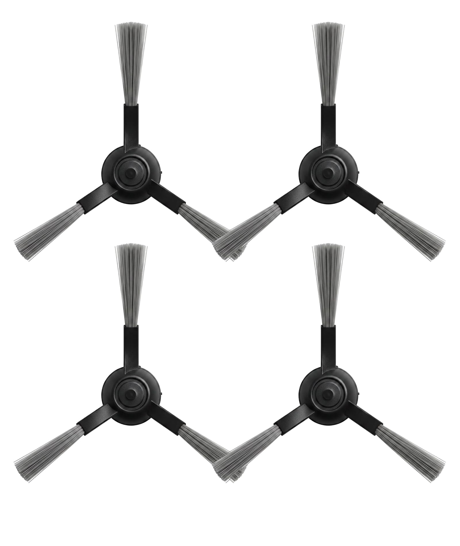 4Pcs Side Brushes Replacement for Robot Vacuum, Compatible with Mi Robot Vacuum-Mop P, Black Accessories for Pet Hair & Corner Cleaning-image-15