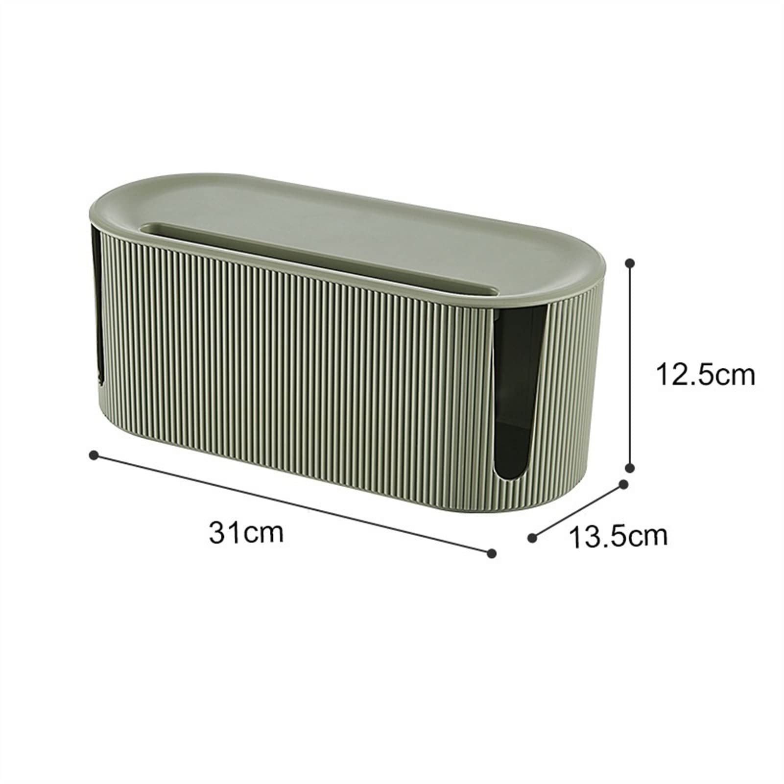 Kabelmanagementbox Kabelaufbewahrungsbox Netzteilplatine Ladegerät-Buchsen-Manager zum Verstecken von Kabeln und Steckdosenleisten Aufbewahrungsbox Home Office Protector Cable Tidy Box (Color : Coff