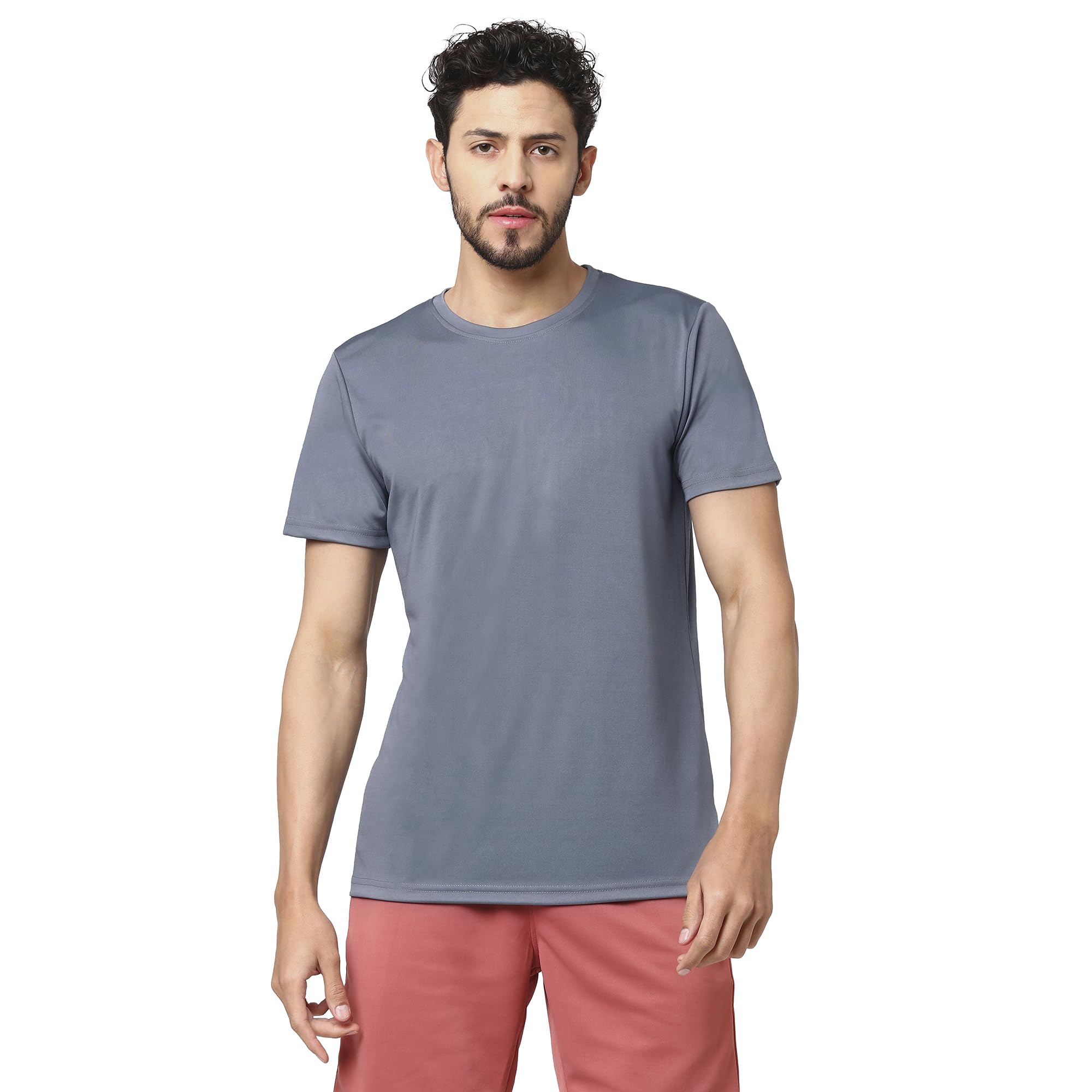 SWEATHEADS Round Neck Moisture Absorbing Performance Half Sleeve Slim Fit T-Shirt for Men | Quick Dry Technology | Light Weight & Breathable Fabric | Ideal for Indoor & Outdoor Physical Activity