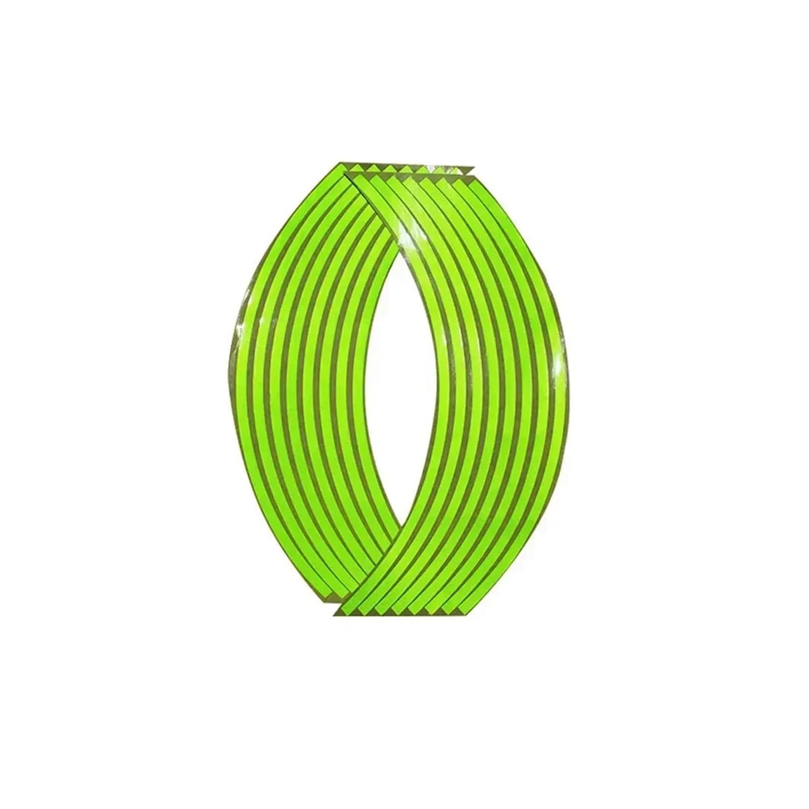 Reflective Sticker 18'' Motorcycle Sticker Wheel Rim Reflective Strips Decorative Stripe Car Bike Motorbike Bicycle Fluorescent Green Trim
