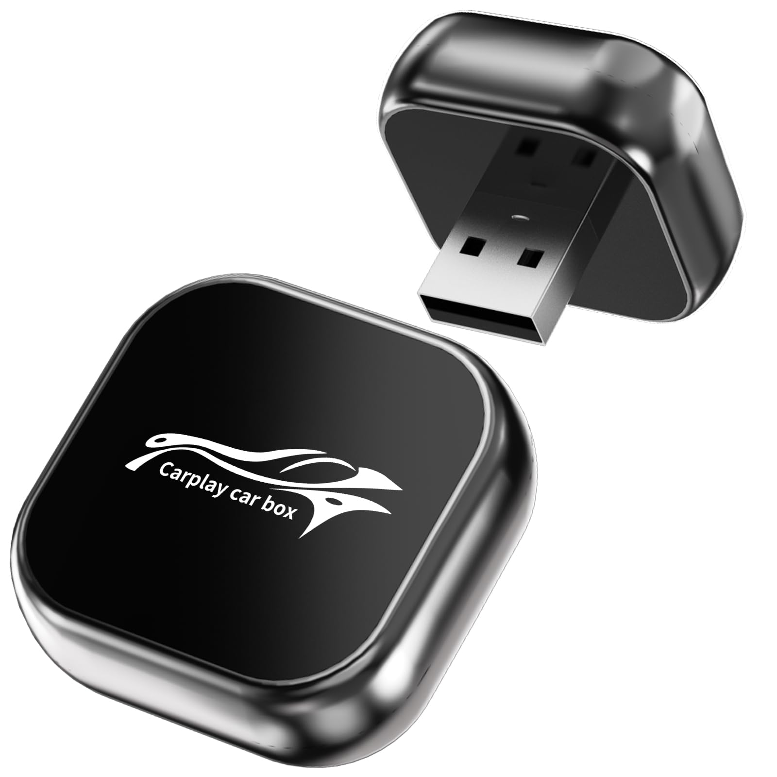 Mini Adaptateur CarPlay sans Fil, 2 en 1 pour Android Auto sans Fil, Plug and Play, Type-C/USB Compatible avec iOS 10+/Android 11+et Autos à partir de 2017, Connexion Rapide Stable