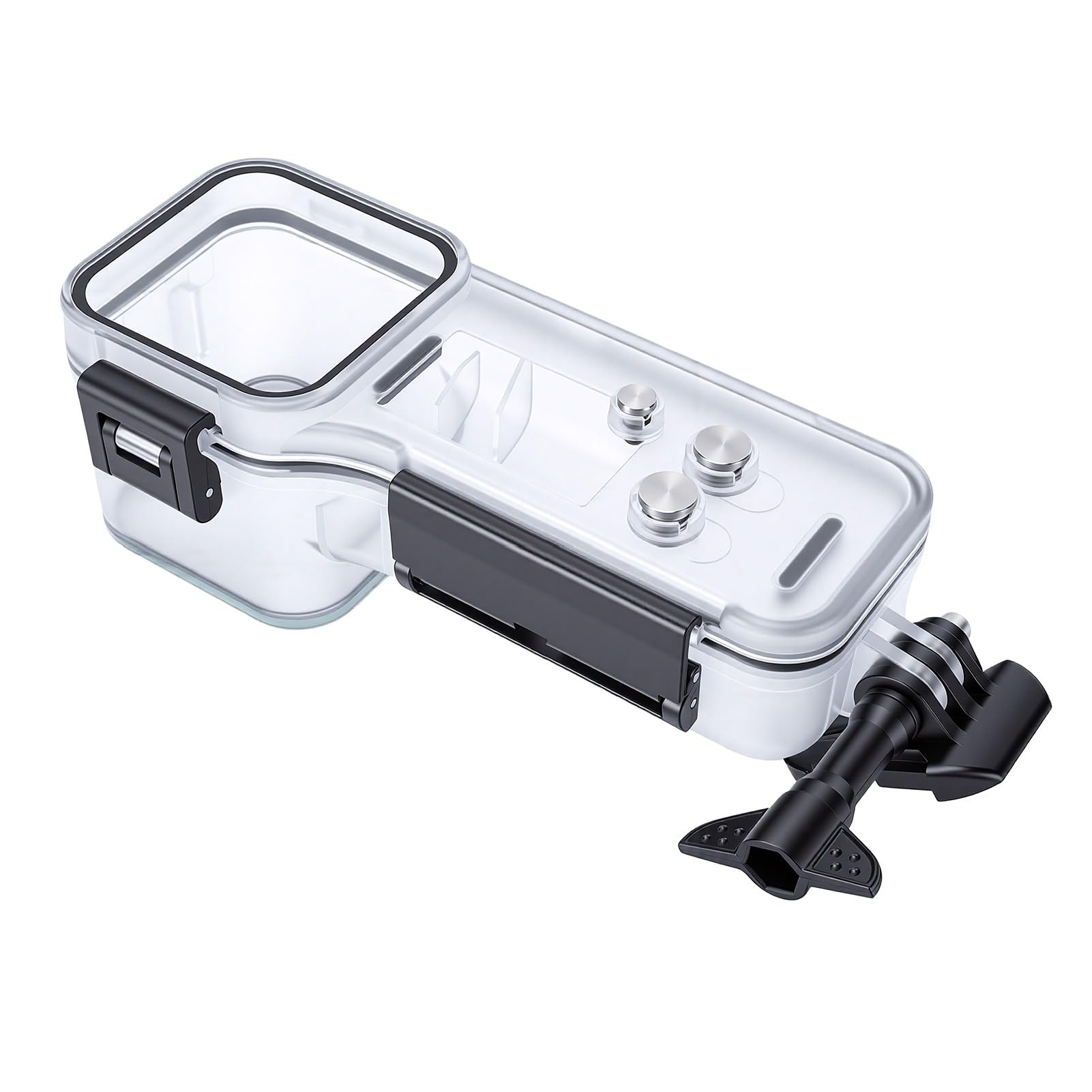 Jectse Custodia Impermeabile IPX8 per 4 Action Camera, Custodia Subacquea da 164 Piedi con Vetro Antiriflesso, per Snorkeling, Immersioni, Surf