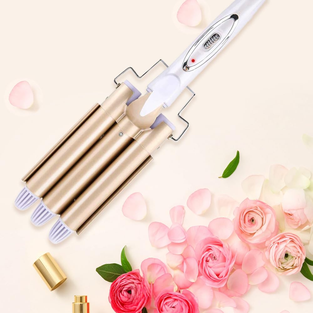 Boucleur à cheveux à 3 barils grandes ondulations, Reyke fer ondulé 22 mm avec température réglable, chauffage rapide, grande ondulation pour cheveux longs/courts, outil de coiffage des cheveux