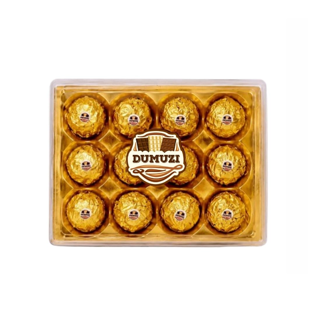 Dumuzi Diamond 12 Cavity Premium Assorted Chocolate Gift Box | Luxury Chocolate Gift Pack for Birthday, Anniversary, Festivals, Corporate Gifting & Special Occasions-image-15