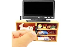 Miniature Dollhouse Vintage Black TV