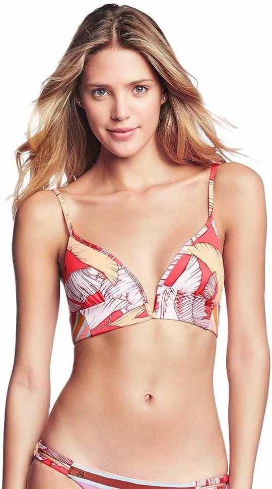 Maaji Women's Bom Dia Beaches Long Line Triangle Bikini Top Swimsuit