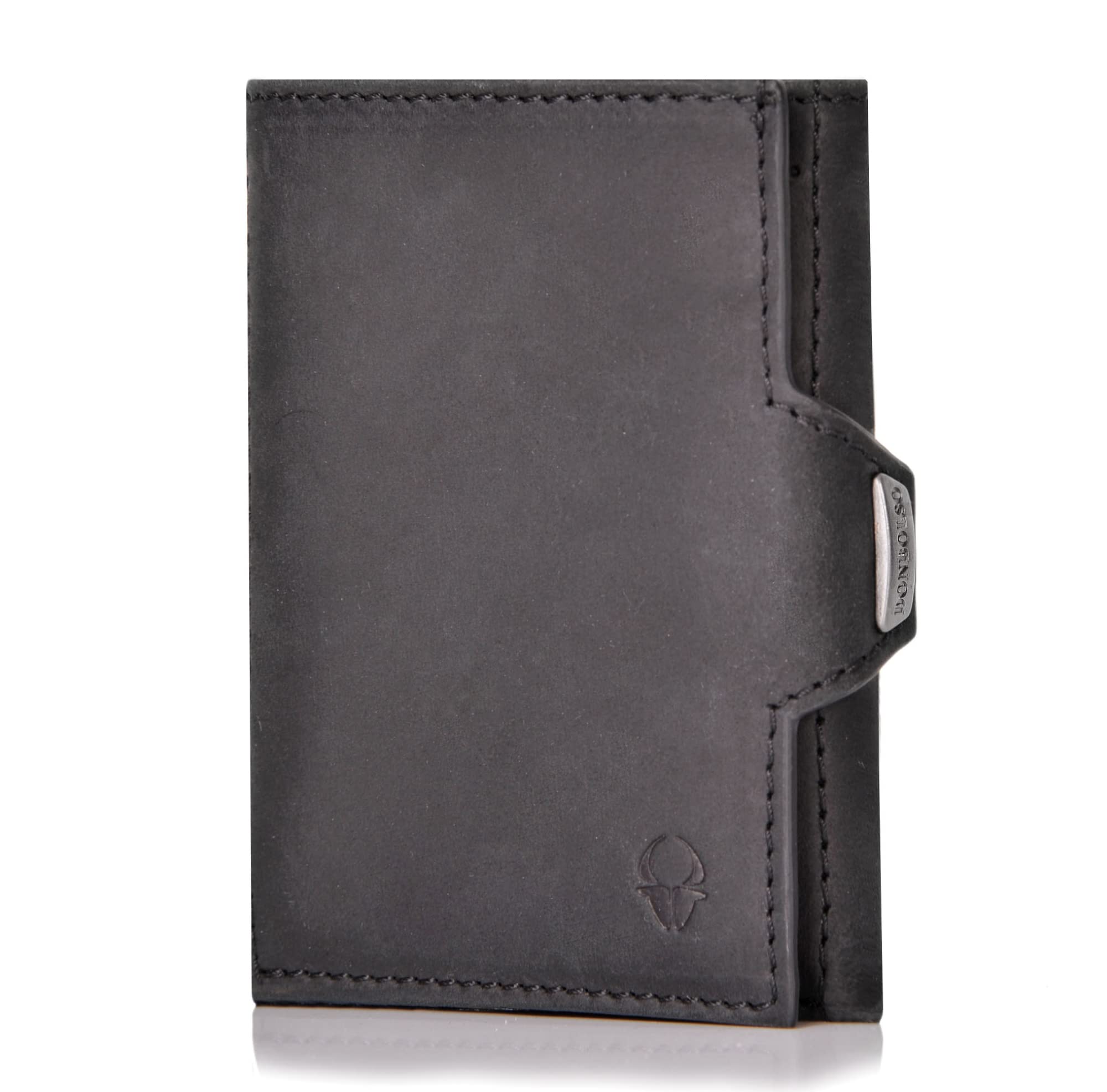 DONBOLSO Porte Carte NextGen | Portefeuille avec Protection RFID | Portefeuille Homme Cuir Mince avec Pochette à Monnaie | Etui Jusqu'à 11 Cartes | Porte Monnaie Homme | Vintage Noir