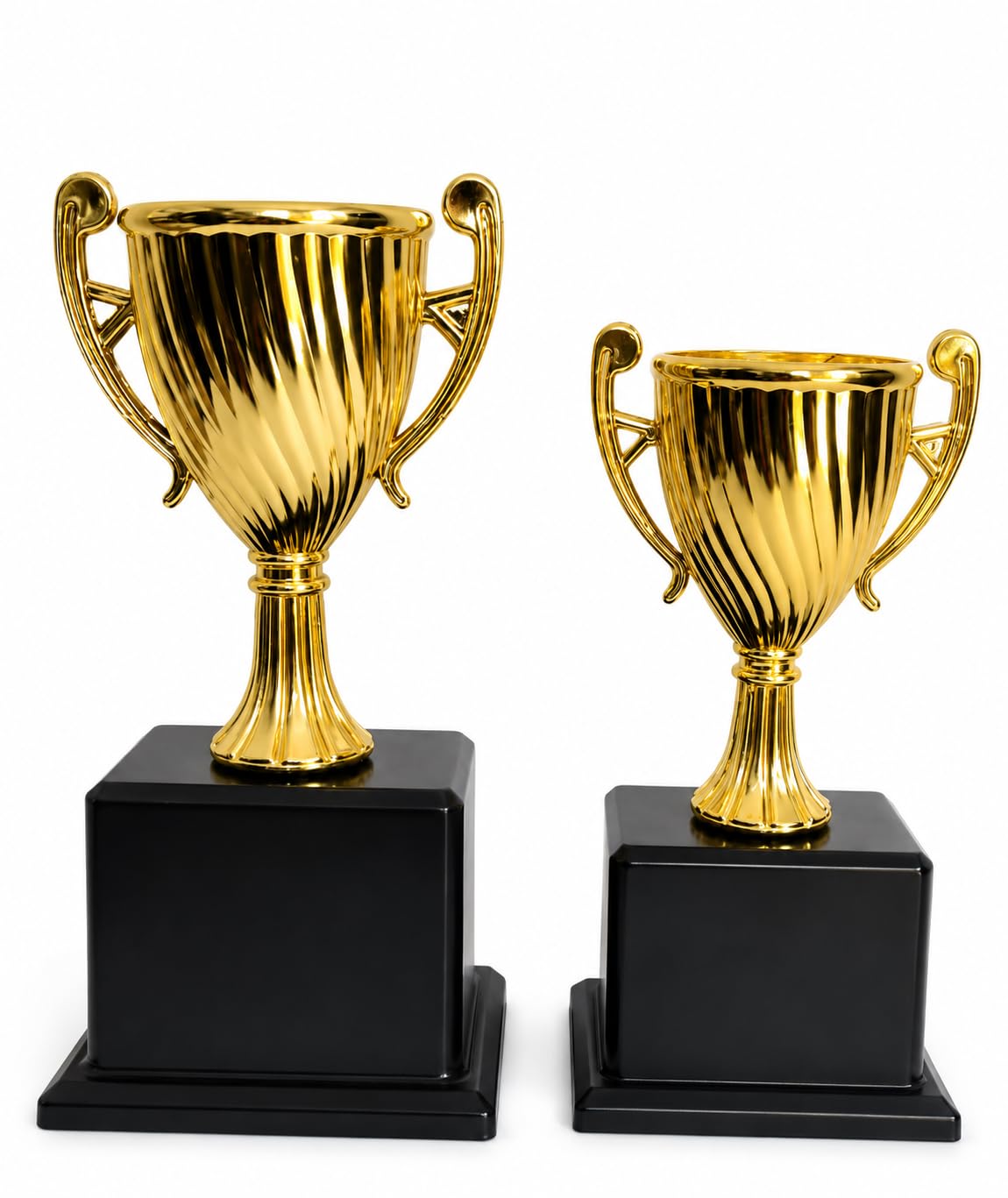 Golden Trophy Cup Award Set of 2 (7 Inch & 6 Inch) – Premium Gold Finish Winner Trophy with Black Base for Sports, School Competitions, Kids, Office & Achievement Awards-picture-10