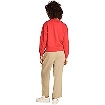 Tommy Hilfiger Donna Felpa Regular in Cotone, Rosso (Primary Red), 3XL