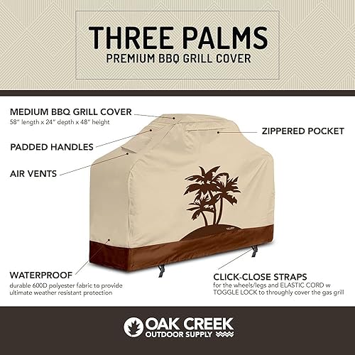 Miniatura 2 de Oak Creek Designer Series - Fundas para parrilla de barbacoa. Fundas resistentes para parrilla hechas de tela impermeable con rejillas de