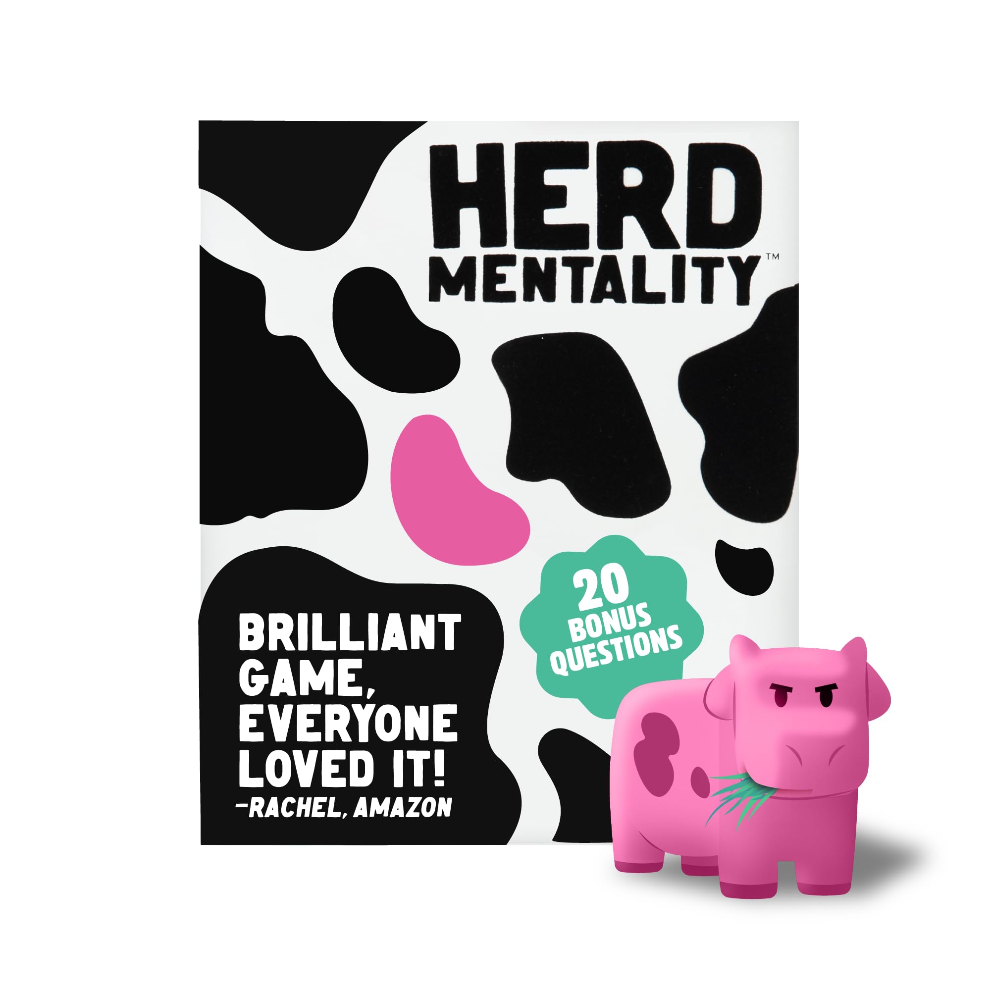 Herd Mentality: Udderly 재미있는 가족 보드 게임 | 4-20명의 플레이어로 구성된 큰 그룹을 위한 쉽고 재미 | 20개의 추가 독점 질문 포함