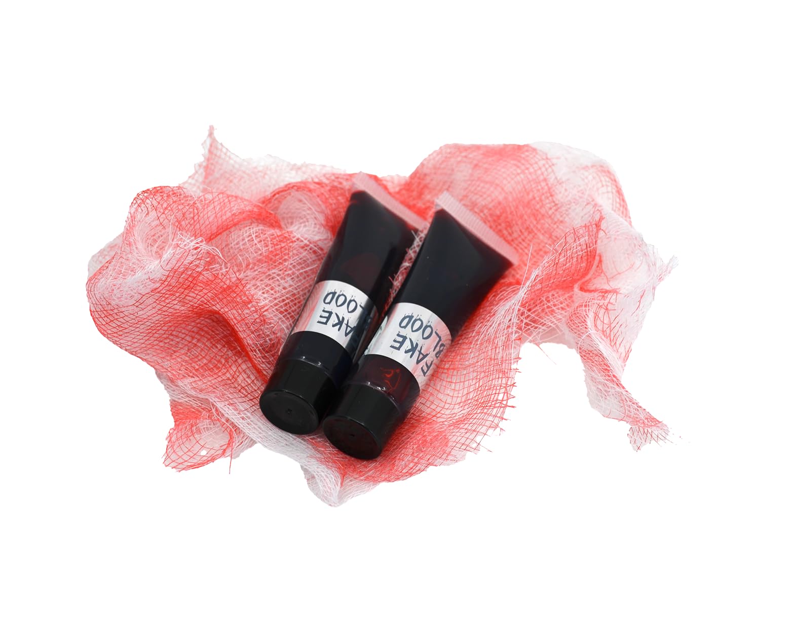 Storm&Lighthouse Red Halloween Fancy Dress Bloody Bandage 1.5M And 2 Fake Blood Tubes Horror Makeup Kit Costume Accessory Set