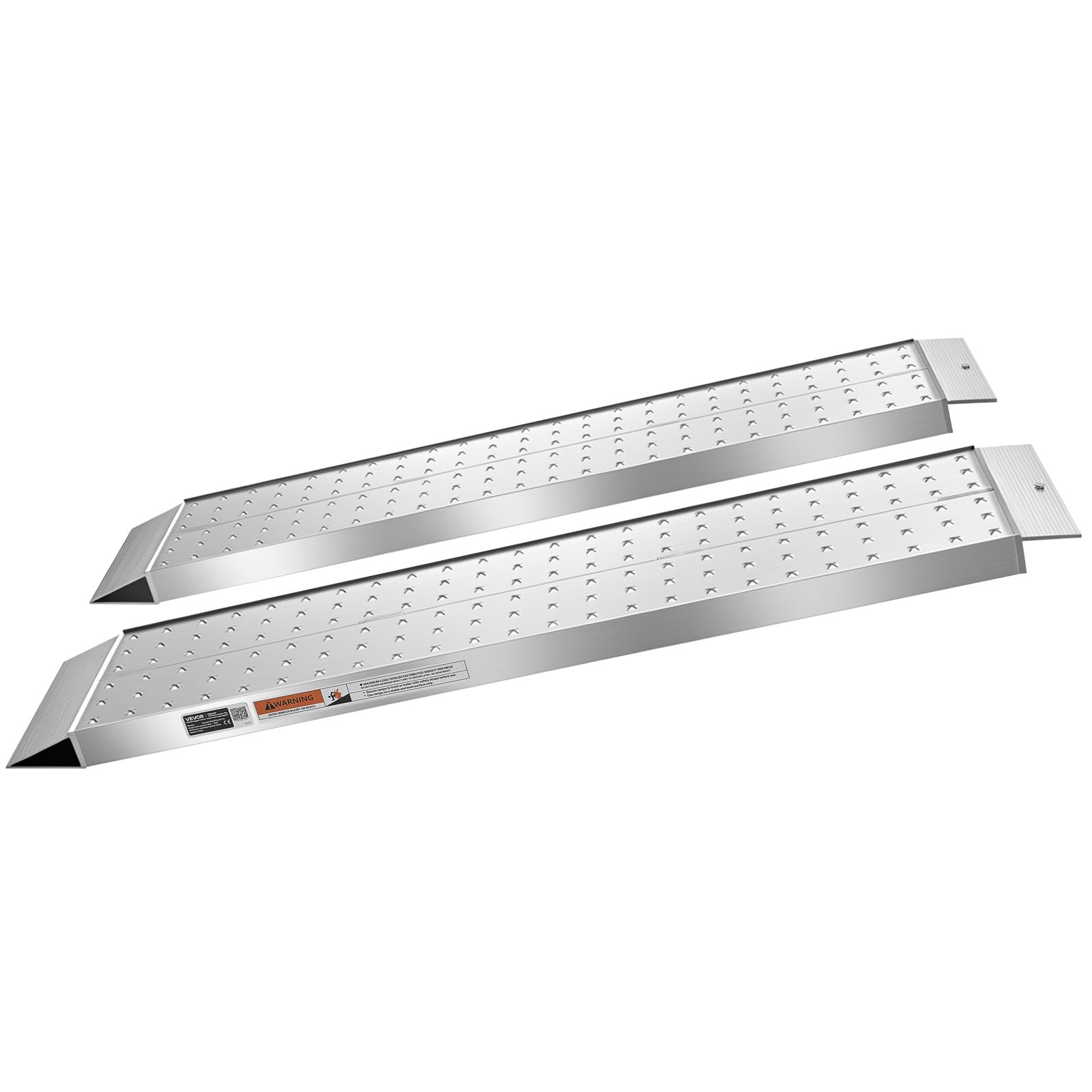 VEVOR Auffahrrampen 2 STK. Laderampen 1396 x 304 mm, Anhängerrampen mit Antirutschplatten & 1360 kg Gesamttragfähigkeit, Verladerampen Aluminiumrampen für Motorräder Rasenmäher Traktoren Anhänger