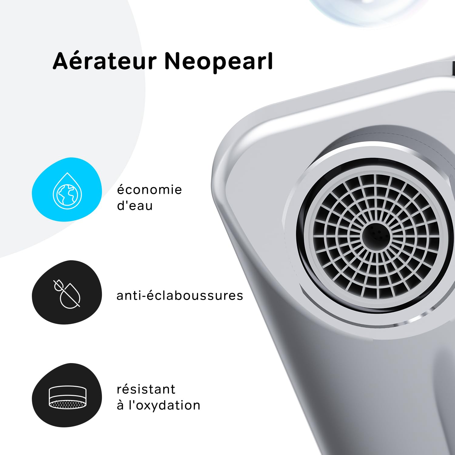 AM.PM – Robinet Salle Bain FXA82100, Mitigeur Lavabo Chromé avec Bonde Clic-Clac, Robinet Lave-Main Taille S