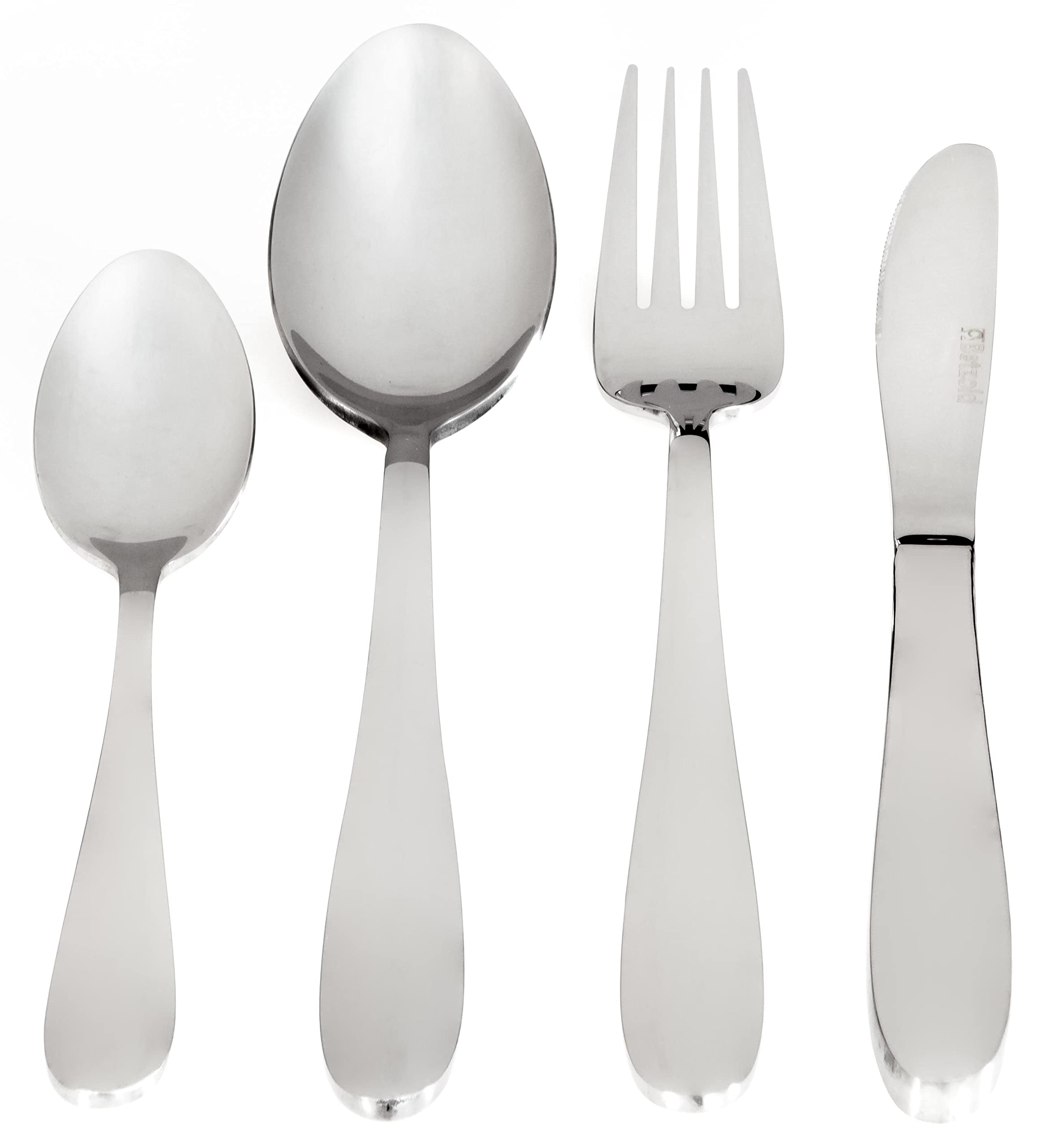 Betzold Besteck-Set, 144-teilig Besteck für Gruppen, spülmaschinengeeignet rostfrei