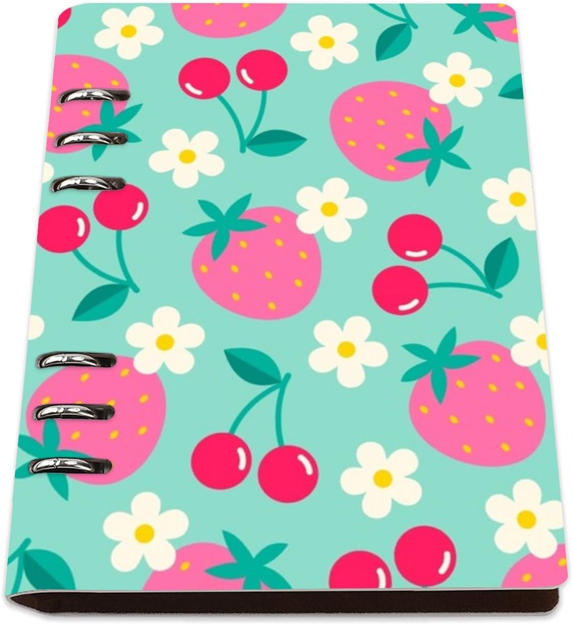 Red Cherry Notebook, Pu Leather Notebooks, Lined Paper Subject Notebook 180Pages/90Sheets, Note Pads A5 for Women, Note Books for Taking, Study Essentials Women Man