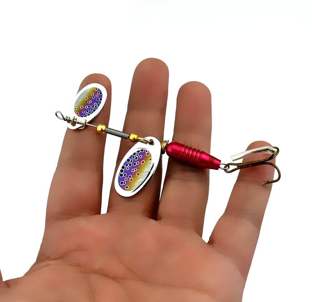 Lenpaby 5 pcs Leurres toupies, Spinnerbaits, cuillères truite